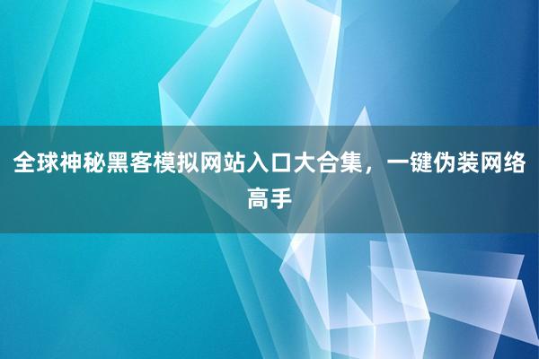 全球神秘黑客模拟网站入口大合集，一键伪装网络高手